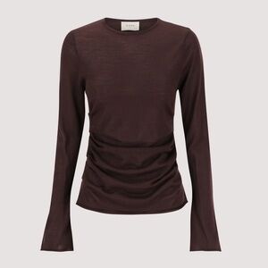 100% Merino Wool Bitter Chocolate Brown Nico Top